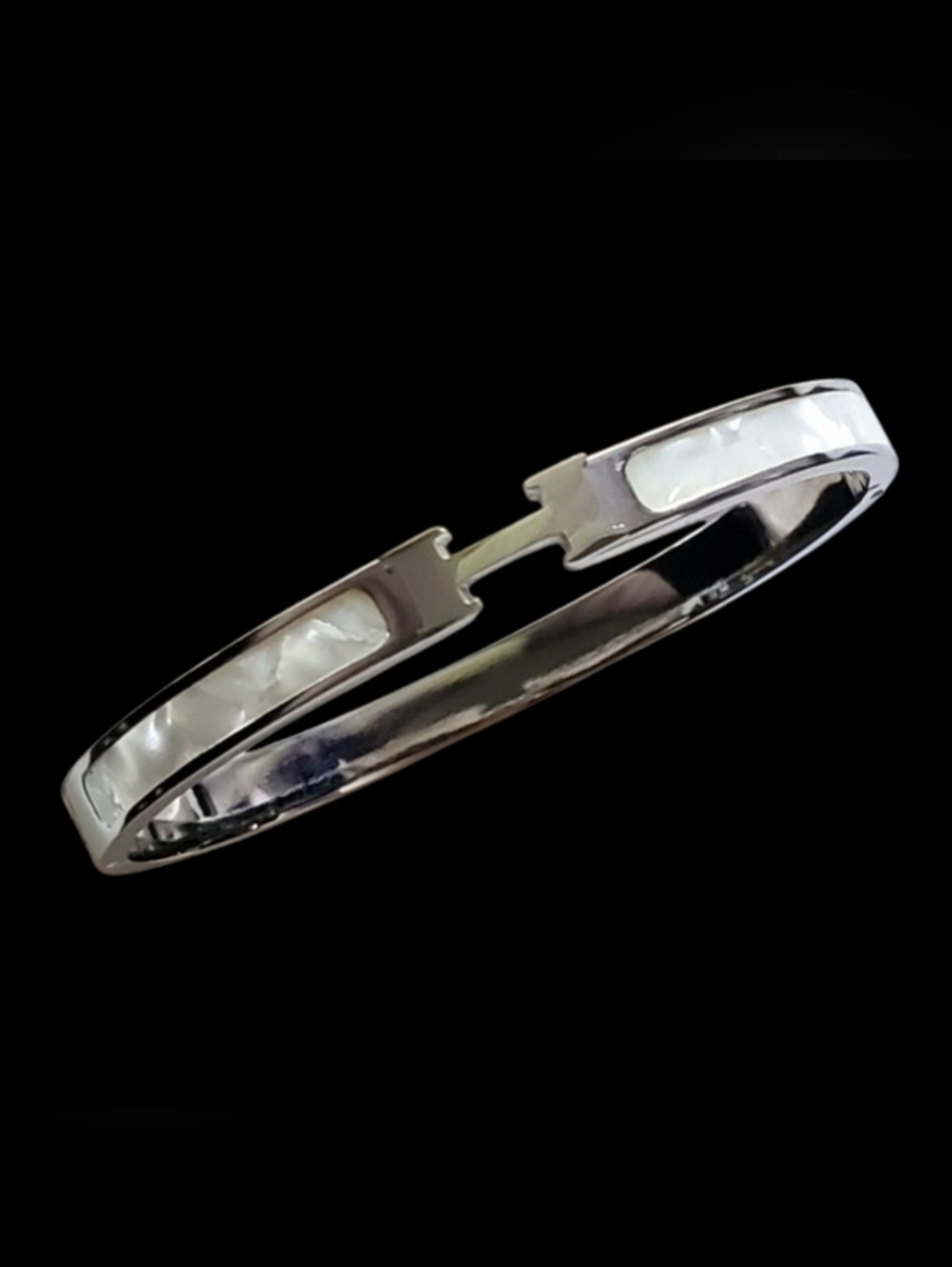 Elegant Silver Stainless Steel Initial Bracelet